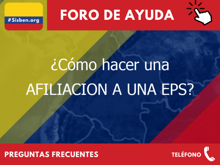 como hacer una afiliacion a una eps 737 - ✔️ SISBEN COLOMBIA