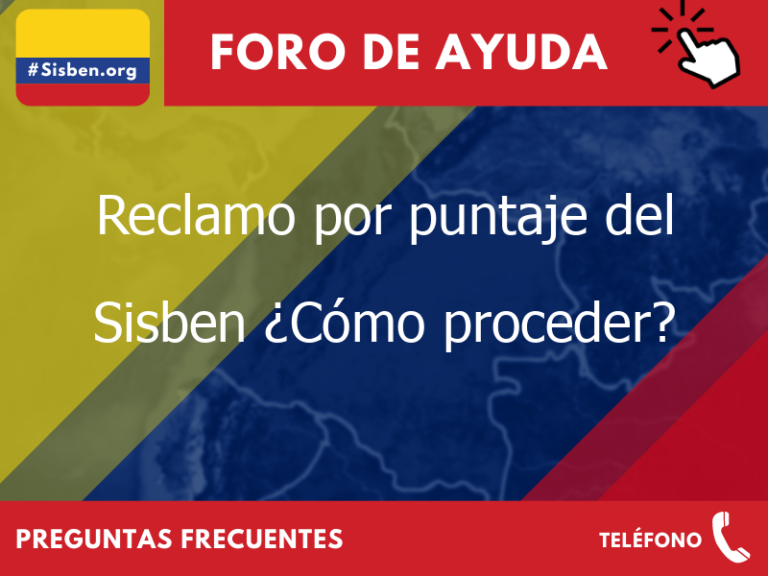 reclamo por puntaje del sisben como proceder 501 - ✔️ SISBEN COLOMBIA