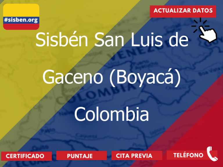 sisben san luis de gaceno boyaca colombia 3754 - ✔️ SISBEN COLOMBIA