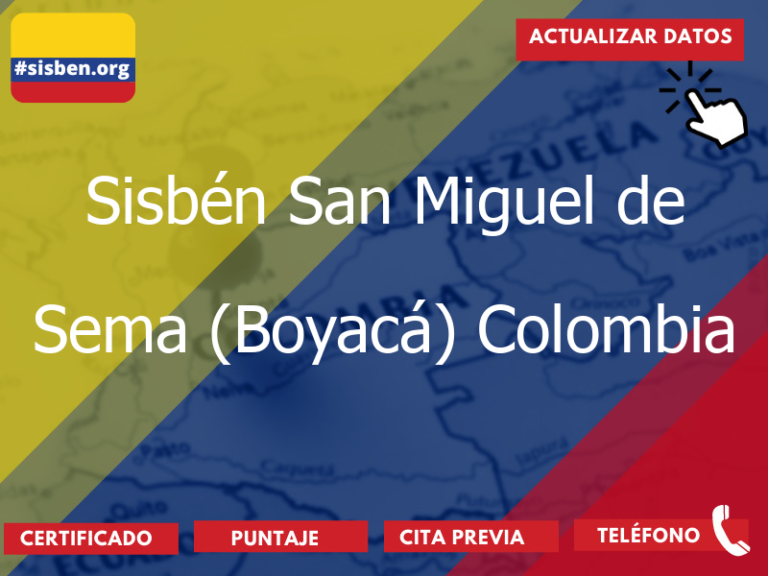 sisben san miguel de sema boyaca colombia 3777 - ✔️ SISBEN COLOMBIA