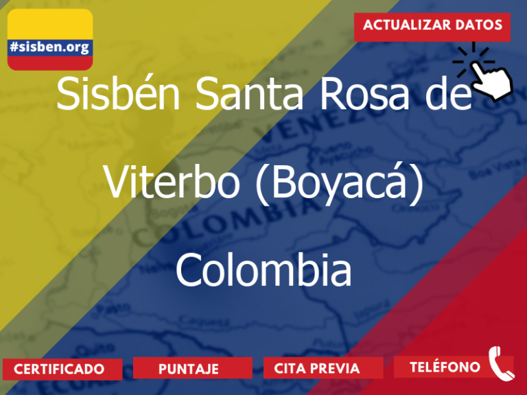 sisben santa rosa de viterbo boyaca colombia 3821 - ✔️ SISBEN COLOMBIA