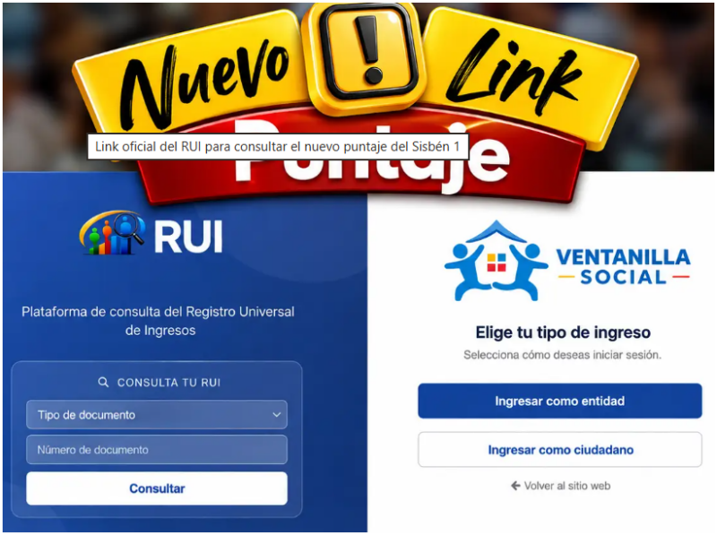 Link Oficial del RUI: Consultar el Nuevo Puntaje del Sisbén - Actualidad rui nuevo link - ✔️ SISBEN.ORG